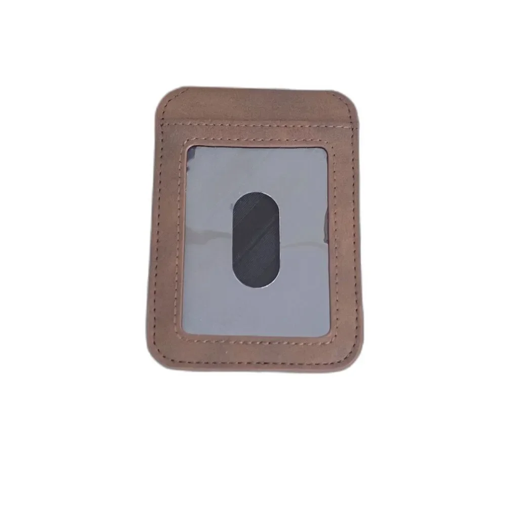 Runbox Brown Leather Minimalist Slim Wallet RFID Blocking